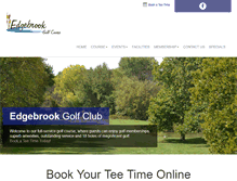 Tablet Screenshot of edgebrookgolf.com